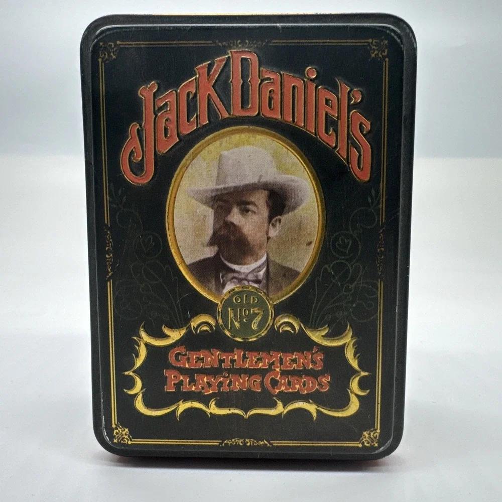 VTG Jack Daniels Old No. 7 Gentlemen Playing Cards w/Tin, -England-